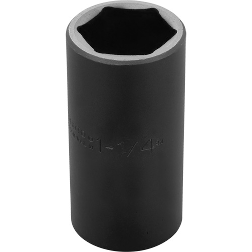 Socket, Impact, 1-1/4", 1/2" Drive, 6 Points, Deep Maritime Industrial Rubber