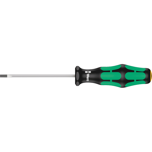 Tournevis pour vis &agrave; fente, Tige de 1/8", Ronde, 6-5/16" lo, Prise en Plastique Maritime Industrial Rubber