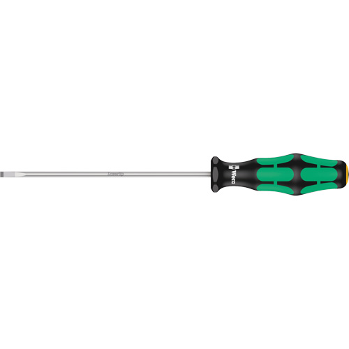 Tournevis &agrave; fente, Tige de 3,5 mm, Ronde, 8-1/8" lo, Prise en Plastique Maritime Industrial Rubber