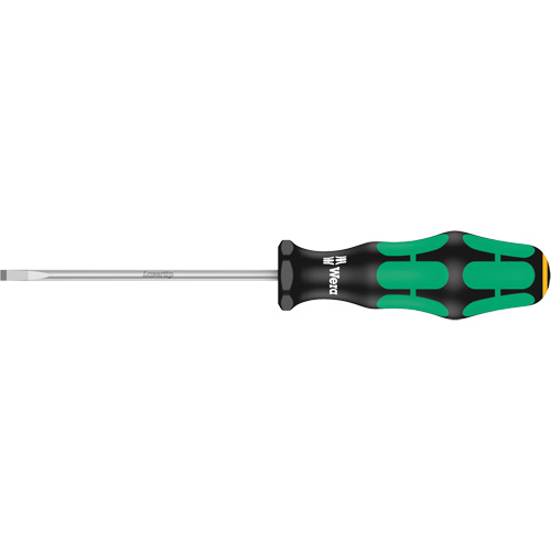 Tournevis &agrave; fente, Tige de 4 mm, Ronde, 7-25/32" lo, Prise en Plastique Maritime Industrial Rubber