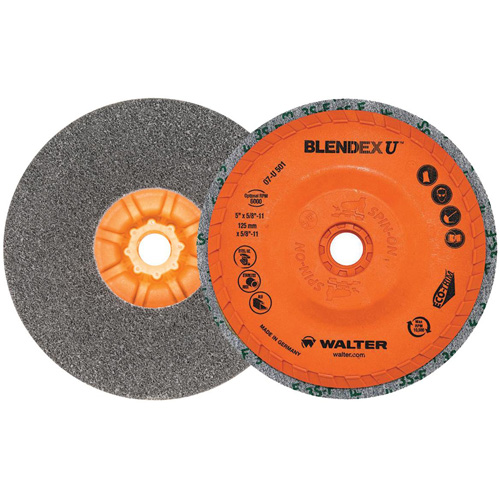 Blendex U Finishing Cup Disc, 5" Dia., Fine Grit, Silicon Carbide Maritime Industrial Rubber
