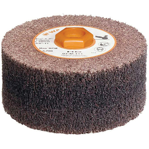 Blendex High Density Drum, 4-1/2" Dia. x 2" W, 5/8"-11 Arbor, HD Grit Maritime Industrial Rubber