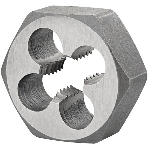 Hexagon Rethreading Bolt Die, 1.3" Dia., M16x2 Thread, High Speed Steel Maritime Industrial Rubber