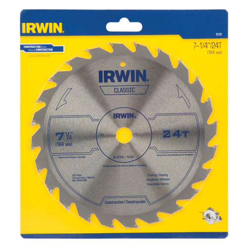 Contractor Saw Blades - Classic Series Saw Blades, 7-1/4", 24 Teeth, Wood Use Maritime Industrial Rubber