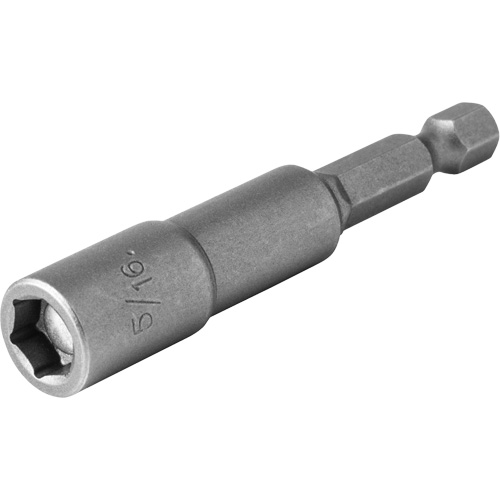 Nut Driver, 5/16" Tip, 1/4" Drive, 2-9/16" L, Magnetic Maritime Industrial Rubber