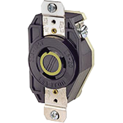 Single Flush 2-Pole 3-Wire Grounding  Receptacle Maritime Industrial Rubber