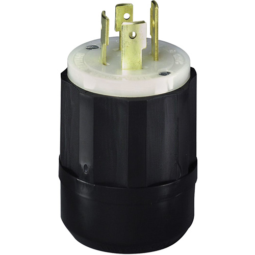 Prise mise &agrave; la terre verrouillable &agrave; trois bornes et quatre fils, Nylon, 20 A, 250 V, L15-20P Maritime Industrial Rubber