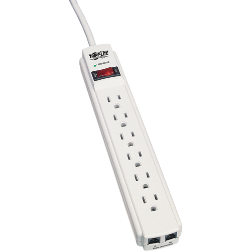 Protect-It Surge Suppressors, 6 Outlets, 720 J, 1800 W, 4' Cord Maritime Industrial Rubber