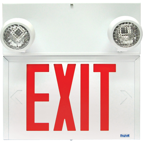 Stella Combination Signs - Exit, LED, Hardwired, 12-1/8" L x 12-1/2" W, English Maritime Industrial Rubber