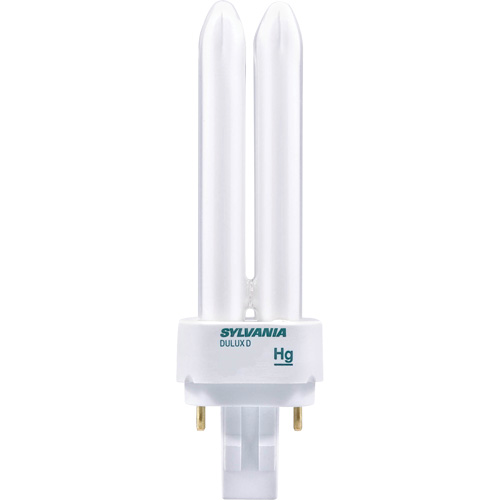 Dulux&reg; D/E Double-Tube Compact Fluorescent Lamp, D (T4), 13 W, 4100 K, G24Q-1 Base, 20000 hrs. Maritime Industrial Rubber