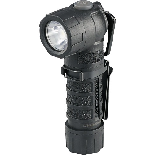 PolyTac&reg; 90 X Right Angle Flashlight, LED, CR123A Batteries, Polymer Maritime Industrial Rubber