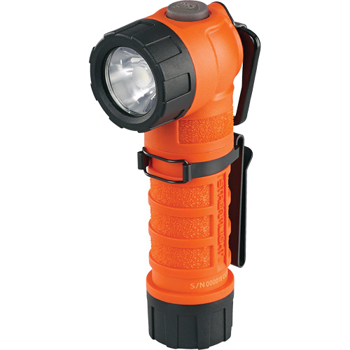 PolyTac&reg; 90 X Right Angle Flashlight, LED, CR123A Batteries, Polymer Maritime Industrial Rubber