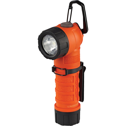 PolyTac&reg; 90 X Right Angle Flashlight, LED, CR123A Batteries, Polymer Maritime Industrial Rubber