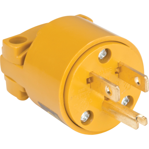 Fiche de mise &agrave; la terre en PVC, Plastique, 15 A, 125 V Maritime Industrial Rubber