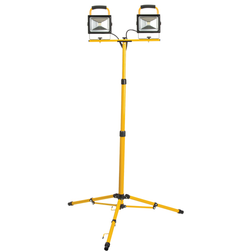 Twin-Head Work Light, LED, 40 W, 4800 Lumens, Aluminum Housing Maritime Industrial Rubber
