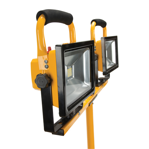 Twin-Head Work Light, LED, 40 W, 4800 Lumens, Aluminum Housing Maritime Industrial Rubber