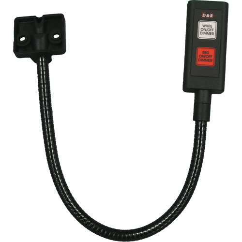 LED Gooseneck Maplight, 1 W, LED, 12" Neck, Black Maritime Industrial Rubber