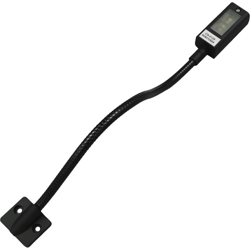 LED Gooseneck Maplight, 1 W, LED, 12" Neck, Black Maritime Industrial Rubber