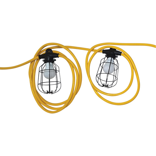 Chaînes de lumi&egrave;res DEL, 5 Lumi&egrave;res, 600" lo, Boîtier en M&eacute;tal Maritime Industrial Rubber