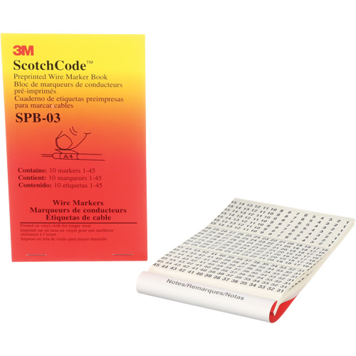 ScotchCode Pre-Printed Wire Marker Book Maritime Industrial Rubber
