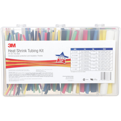 Heat Shrink Tubing, Thin Wall, 6", 0.5" (1.27cm) - 0.0938" (0.24cm) Maritime Industrial Rubber