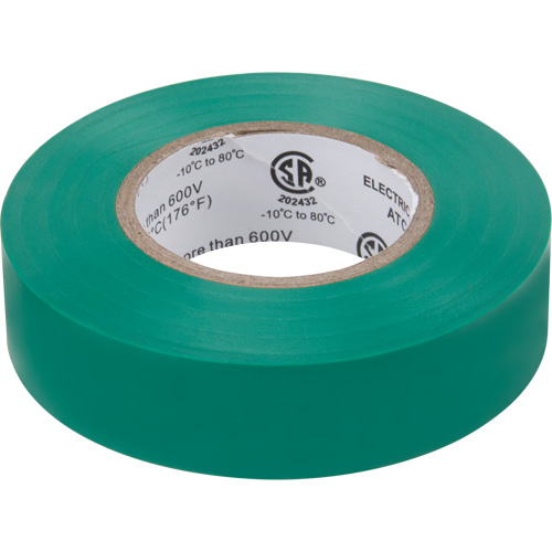 Ruban isolant, 19 mm (3/4") x 18 m (60'), Vert, 7 mils Maritime Industrial Rubber