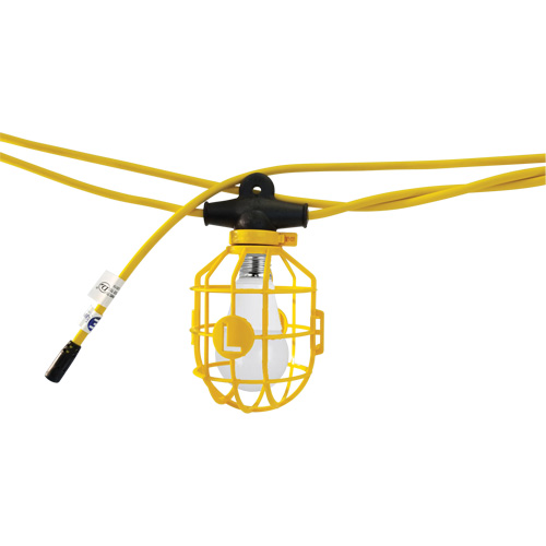 Guirlande &eacute;lectrique &agrave; DEL avec connecteur, 10 Lumi&egrave;res, 100' lo, Boîtier en Plastique Maritime Industrial Rubber