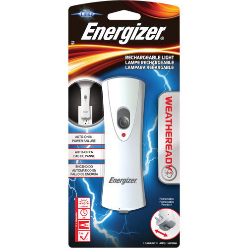Weatheready&reg; Flashlight, LED, 40 Lumens, Rechargeable Batteries Maritime Industrial Rubber
