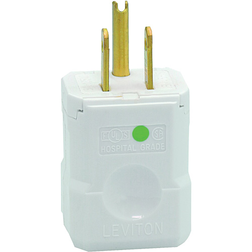 Hospital Grade Extension Plug, Nylon, 15 A, 125 V Maritime Industrial Rubber