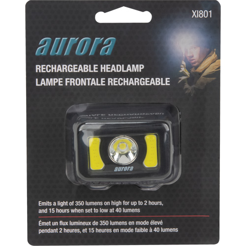 Headlamp, LED, 350 Lumens, 2 Hrs. Run Time, Rechargeable Batteries Maritime Industrial Rubber