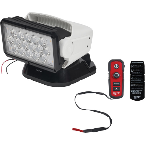 Projecteur orientable polyvalent &agrave; t&eacute;l&eacute;commande, DEL, 4250 lumens Maritime Industrial Rubber