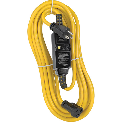 Ensemble de cordon DDFT &agrave; r&eacute;initialisation automatique, 120 V, 15 A, Cordon de 25' Maritime Industrial Rubber