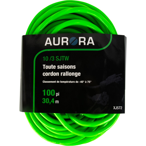 Industrial Extension Cord, All-Weather, SJTW, 10/3 AWG, 15 A, 100' Maritime Industrial Rubber