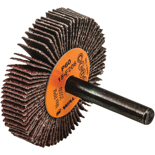 Coolcut Flap Wheel, Aluminum Oxide, 60 Grit, 2" x 3/8" x 1/4" Maritime Industrial Rubber