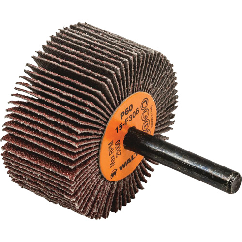 Coolcut Flap Wheel, Aluminum Oxide, 60 Grit, 2" x 1" x 1/4" Maritime Industrial Rubber