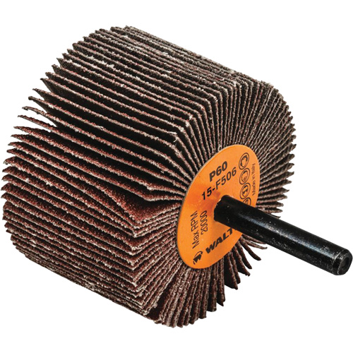 Coolcut Flap Wheel, Aluminum Oxide, 60 Grit, 2-1/2" x 1-1/2" x 1/4" Maritime Industrial Rubber