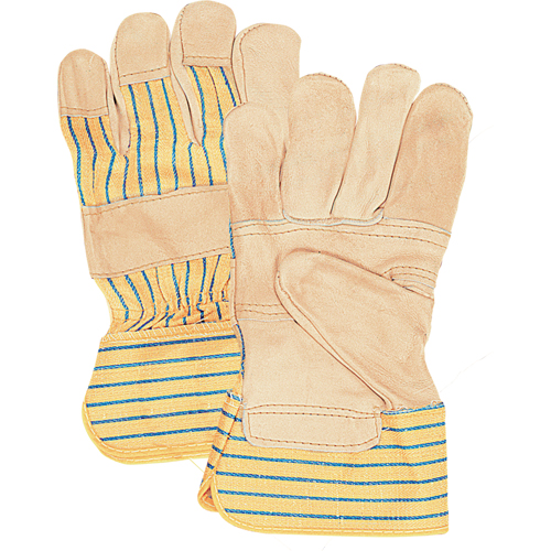 Gants d'ajusteur &agrave; paume renforc&eacute;e, Grand, Paume en Cuir fleur de vache, Doublure en Coton Maritime Industrial Rubber