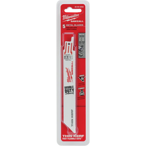 Lame de scie pour m&eacute;tal Sawzall, Bim&eacute;tal, 10 Dents par pouce, 6" lo Maritime Industrial Rubber