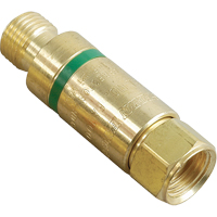 Flashback Arrestors - Oxy/Fuel Gas, Fuel Gas (red)/Oxygen (green), Regulator Adaptor Style Maritime Industrial Rubber