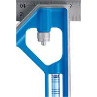 True Blue&reg; Combination Square, 12" L, 1/16" Graduations, Steel, Plain Maritime Industrial Rubber
