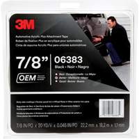 3M Automotive Acrylic Tape, 18 M (60') L x 22 mm (7/8") W, 45 mils, Acrylic Maritime Industrial Rubber