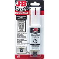 Adh&eacute;sif MinuteWeld, 25 ml, Seringue, Deux composants, Transparent Maritime Industrial Rubber