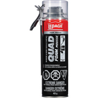 Quad&reg; Foam Window & Door Installation Foam, Aerosol Can, Tan Maritime Industrial Rubber