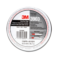 3903 Vinyl Duct Tape, 1245 mm (49") W x 46 m (151') L, 6.5 mils, Black Maritime Industrial Rubber