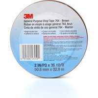 764 General-Purpose Vinyl Tape, 50.8 mm (2") W x 32.9 m (108') L, 5 mils, Brown Maritime Industrial Rubber