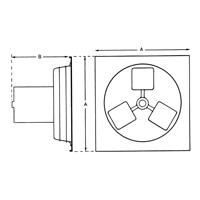 Exhaust Fan 12" 1SP Panel Series Maritime Industrial Rubber