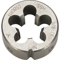 Pipe Die, 1/8"-27 Thread, High Speed Steel Maritime Industrial Rubber