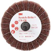 Scotch-Brite Combi-Wheel, 2-1/2" Dia., 120 Grit, Aluminum Oxide Maritime Industrial Rubber