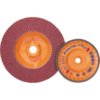 Disque &agrave; lamelles Stainless Enduro-Flex, 4-1/2" x 5/8"-11, Type 27, Grain 40, Alumine de zirconium Maritime Industrial Rubber