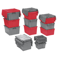 Contenants de distribution Flipak en plastique poly&eacute;thyl&egrave;ne (PE), 19,7" x 11,8" x 7,3", Bleu Maritime Industrial Rubber